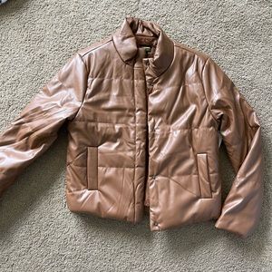 Womens brown leather jacket
